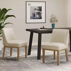Christopher Knight Home Camas Contemporary Upholstered Wood Dining Chairs (Set of 2)