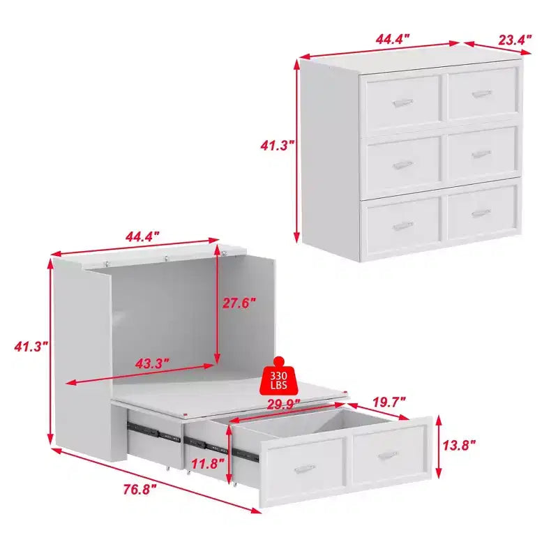 Famapy Letto a Scomparsa Murphy con Puleggia Inferiore Mobile con Presa Robusto e Durevole