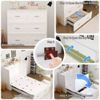 Famapy White Murphy Bed Bottom Pulley Mobile with Socket Sturdy and Durable