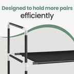 Stylish 4-Tier Shoe Rack with Space-Saving Design and Easy Assembly - Perfect Shoe Storage Solution for Hallway Closets