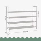 Stylish 4-Tier Shoe Rack with Space-Saving Design and Easy Assembly - Perfect Shoe Storage Solution for Hallway Closets