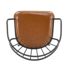 Christopher Knight Home Drats Sedie da Pranzo Moderne in Ecopelle con Gambe in Metallo (Set da 2), Marrone/Nero
