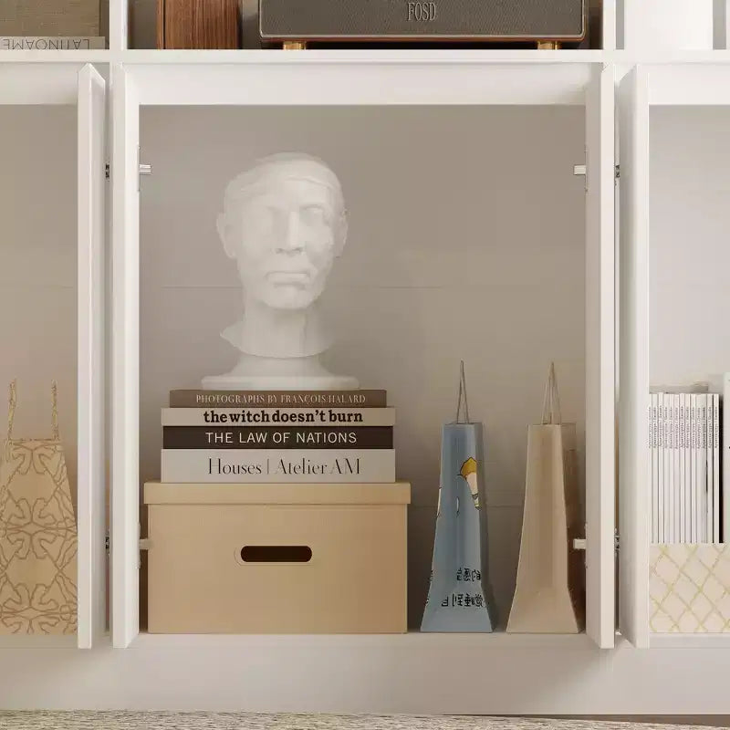 Famapy White Large - scale Bookcase: Rich Storage Space in a Minimalist Design