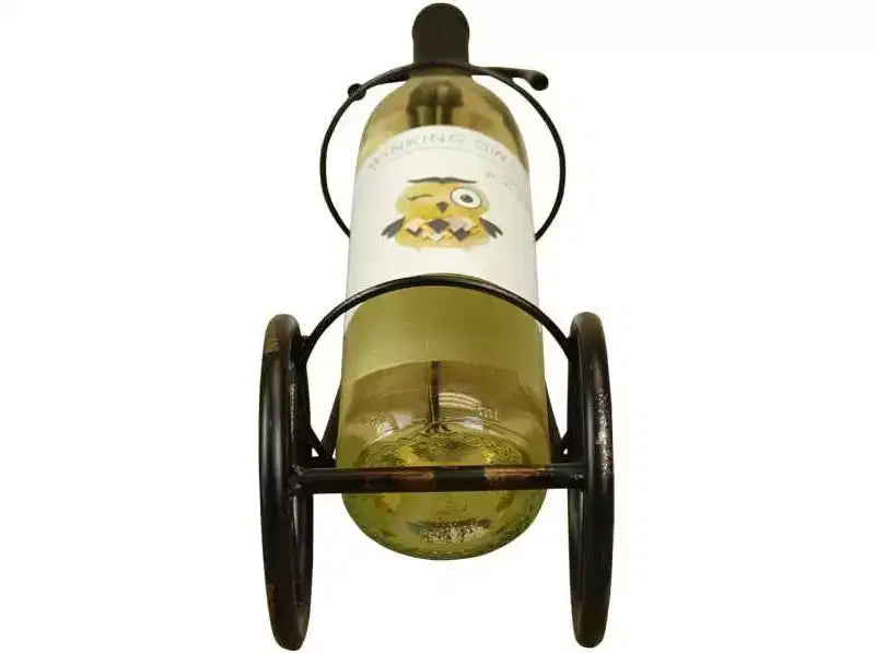 LIVEVIE Classic Vintage Bike Trike Style Wine Rack Freestanding One-Bottle Holder, Bike-Shaped Wine Organizer for Countertop and Tabletop