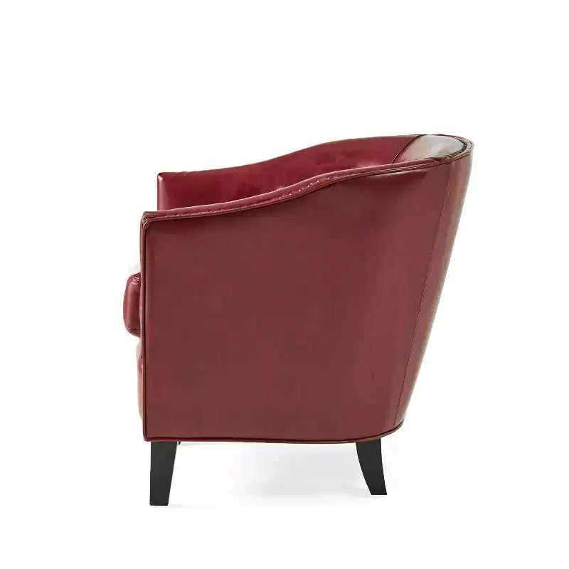 GDFStudio Hawthorne Poltrona Club Rivestita in Stile Contemporaneo con Borchie Decorative