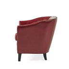 GDFStudio Hawthorne Poltrona Club Rivestita in Stile Contemporaneo con Borchie Decorative