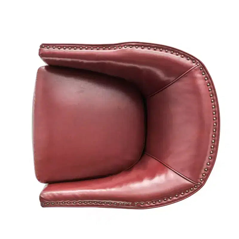 GDFStudio Hawthorne Poltrona Club Rivestita in Stile Contemporaneo con Borchie Decorative