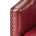 GDFStudio Hawthorne Poltrona Club Rivestita in Stile Contemporaneo con Borchie Decorative