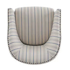 GDFStudio Hawthorne Poltrona Club Rivestita in Stile Contemporaneo con Borchie Decorative