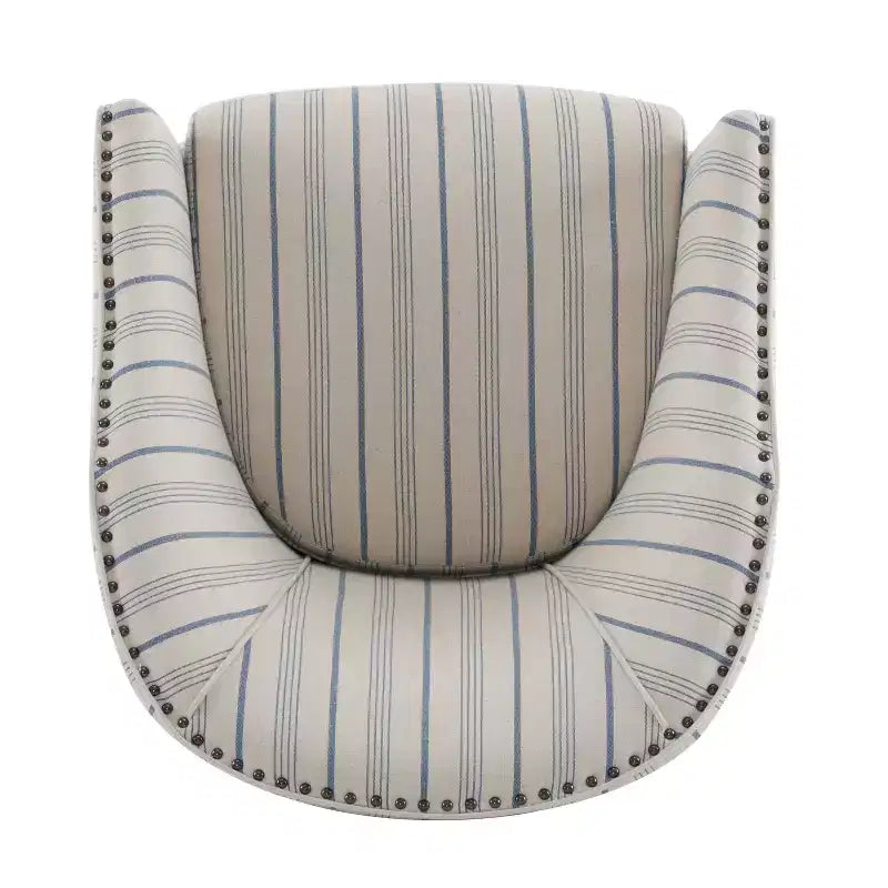 GDFStudio Hawthorne Poltrona Club Rivestita in Stile Contemporaneo con Borchie Decorative