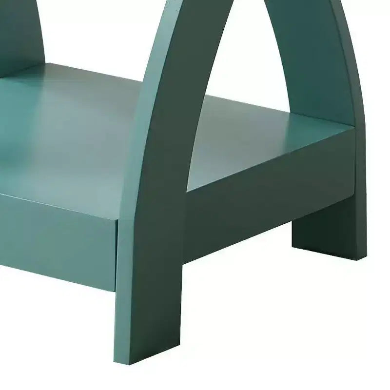 Kings Brand Furniture 3-Tier Wooden End Table with Shelves - Square Nightstand for Bedroom or Bookshelf