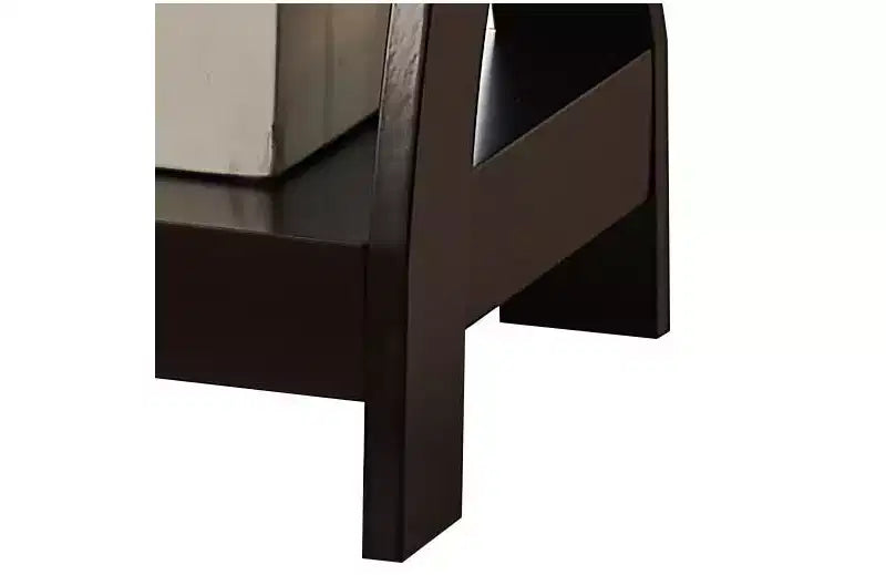 Kings Brand Furniture 3-Tier Wooden End Table with Shelves - Square Nightstand for Bedroom or Bookshelf