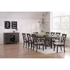 Kings Brand Furniture - Lewiston Brown Wood Dining Upholstered Side Chairs (Set of 2)