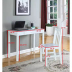 Kings Brand Furniture Duluth Laptop/Writing Desk (White)