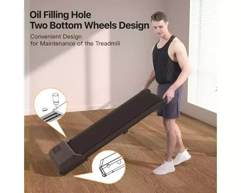 DeerRun Tapis Roulant Pieghevole 2 in 1 Sottoscrivania, Tapis Roulant da Corsa e Camminata Silenzioso da 2,5HP con Telecomando per Casa e Ufficio