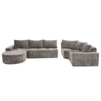 Divano modulare oversize 142W, Divano componibile Cloud imbottito per soggiorno -ModernLuxe