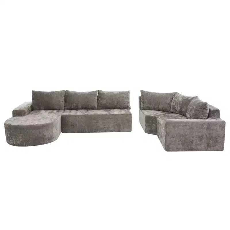 Divano modulare oversize 142W, Divano componibile Cloud imbottito per soggiorno -ModernLuxe