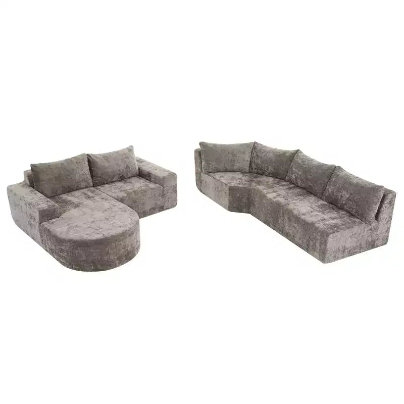 Divano modulare oversize 142W, Divano componibile Cloud imbottito per soggiorno -ModernLuxe