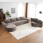 Divano modulare oversize 142W, Divano componibile Cloud imbottito per soggiorno -ModernLuxe
