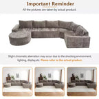 Divano modulare oversize 142W, Divano componibile Cloud imbottito per soggiorno -ModernLuxe