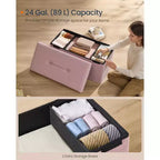 LEDREM Storage Ottoman Bench, Storage Chest, 15 x 30 x 15 Inches, End of Bed Bench, Load up to 660 lb