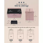 LEDREM Storage Ottoman Bench, Storage Chest, 15 x 30 x 15 Inches, End of Bed Bench, Load up to 660 lb
