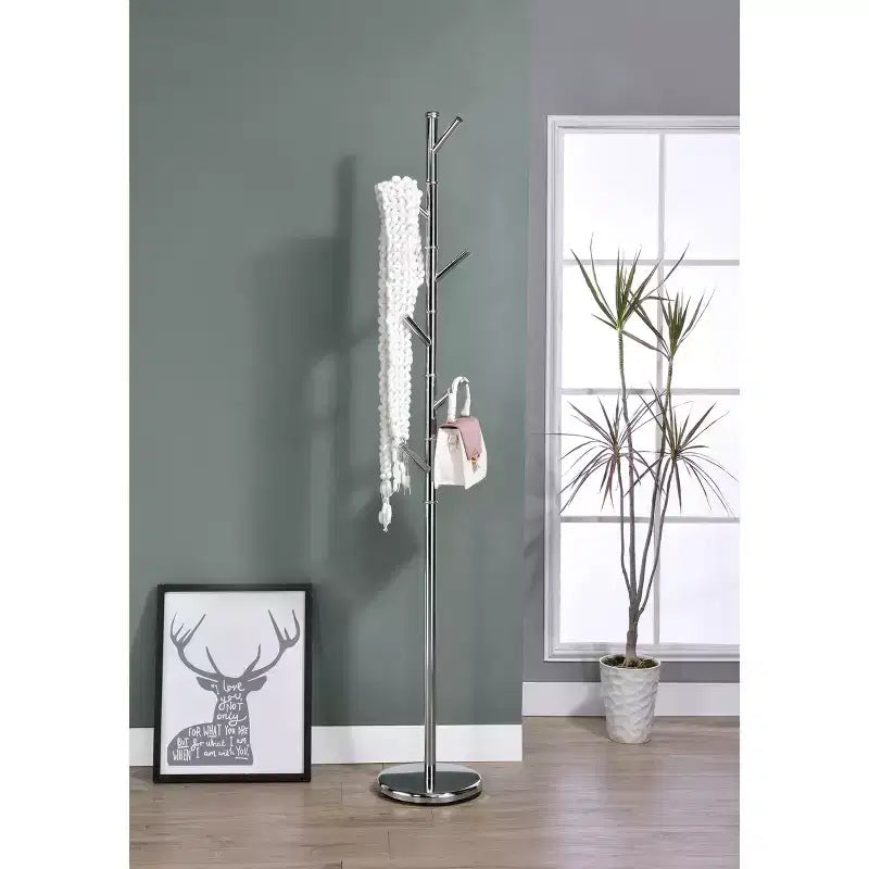 Kings Brand Furniture - Metal Freestanding Hall Tree Coat Rack Stand for Bedroom, Hallway, Entrance, Office, Hats Coats Scarves