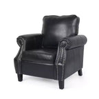GDFStudio Dowd 36.50 Faux Leather Club Chair with Nailhead Trim