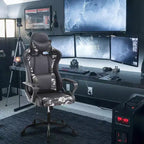 BestMassage Sedia da Gaming Sedia da Ufficio High-Back con Supporto Lombare Funzione Massaggio e Rotelle Girevoli in Pelle PU per Adulti e Ragazzi