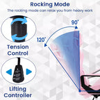 BestMassage Sedia da Gaming Sedia da Ufficio High-Back con Supporto Lombare Funzione Massaggio e Rotelle Girevoli in Pelle PU per Adulti e Ragazzi