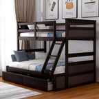 Whisen Twin over Full Bunk Bed with 2-Storage Drawers