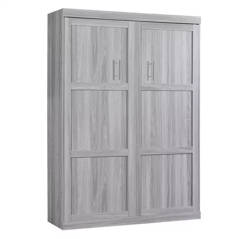 Letto a scomparsa/letto a muro Murphy matrimoniale/singolo, letto a scomparsa in legno, grigio - ModernLuxe