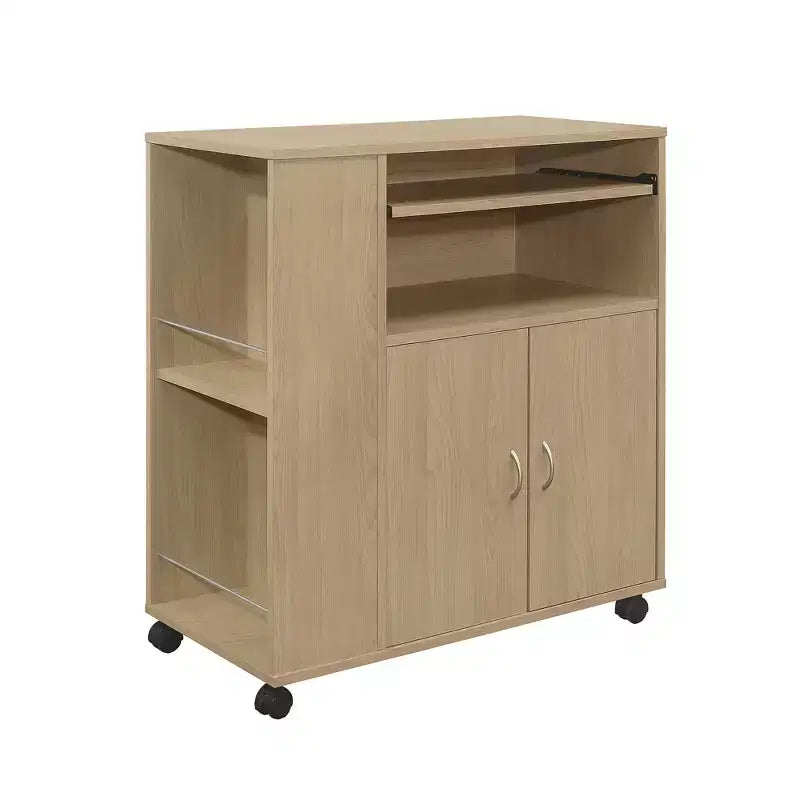 Kings Brand Furniture Carrello da cucina Alaina su ruote con armadietto contenitore