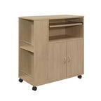 Kings Brand Furniture Carrello da cucina Alaina su ruote con armadietto contenitore