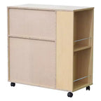 Kings Brand Furniture Carrello da cucina Alaina su ruote con armadietto contenitore