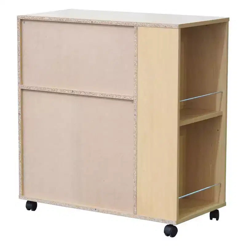 Kings Brand Furniture Carrello da cucina Alaina su ruote con armadietto contenitore