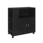 Kings Brand Furniture Carrello da cucina Alaina su ruote con armadietto contenitore