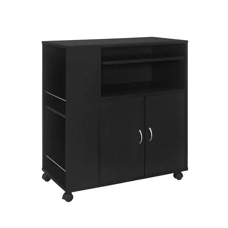 Kings Brand Furniture Carrello da cucina Alaina su ruote con armadietto contenitore