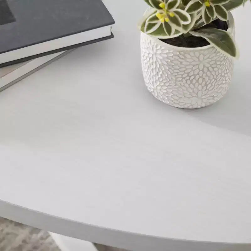 Tavolino rotondo in legno Modern Harmony di Roundhill Furniture