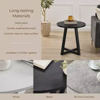 Tavolino rotondo in legno Modern Harmony di Roundhill Furniture