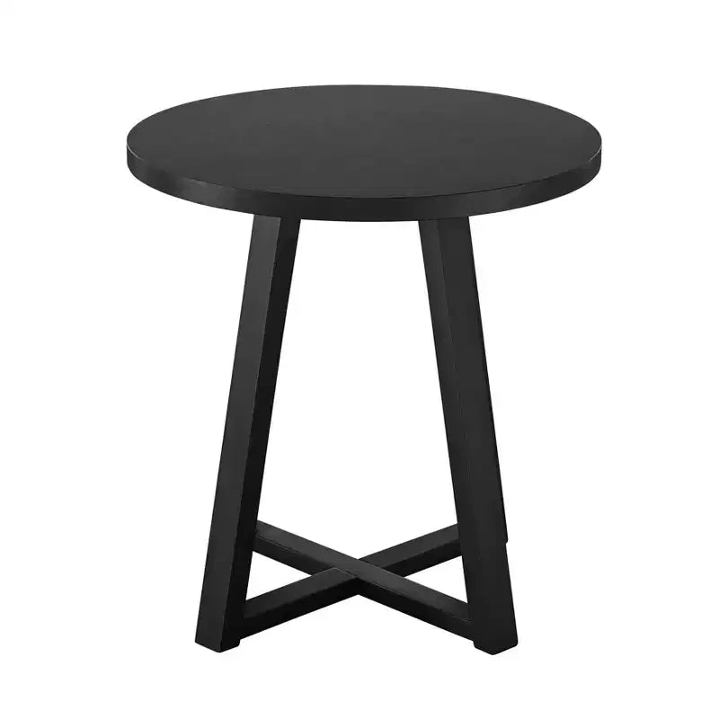 Tavolino rotondo in legno Modern Harmony di Roundhill Furniture