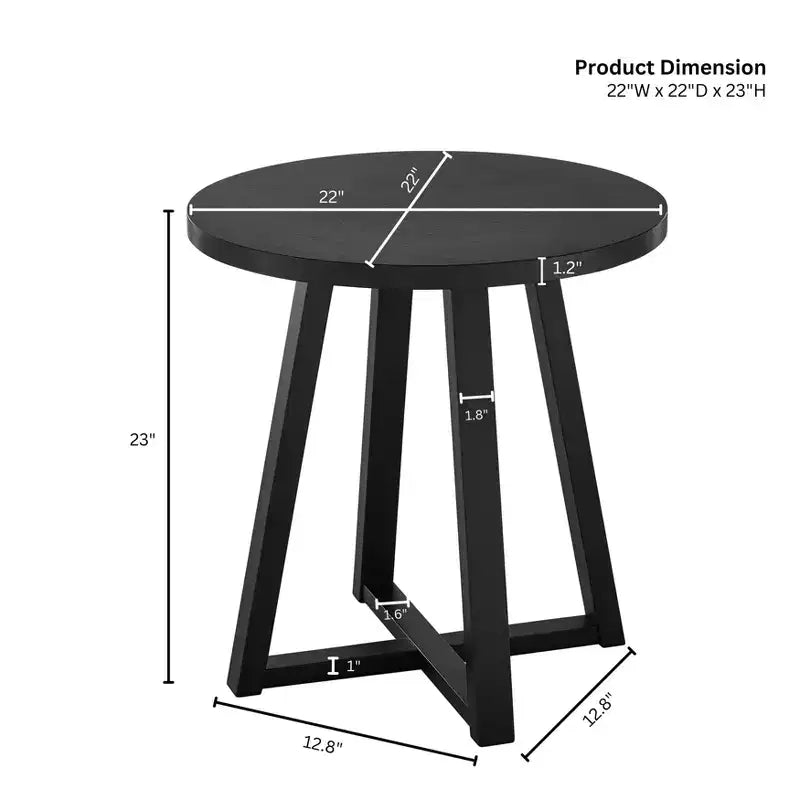 Tavolino rotondo in legno Modern Harmony di Roundhill Furniture