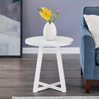 Tavolino rotondo in legno Modern Harmony di Roundhill Furniture