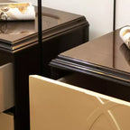JTH LUXE Verona 23 Tavolino Contenitore Ampio Contemporaneo Glam, Espresso Nero e Oro Morbido Legno di Betulla e Impiallacciatura