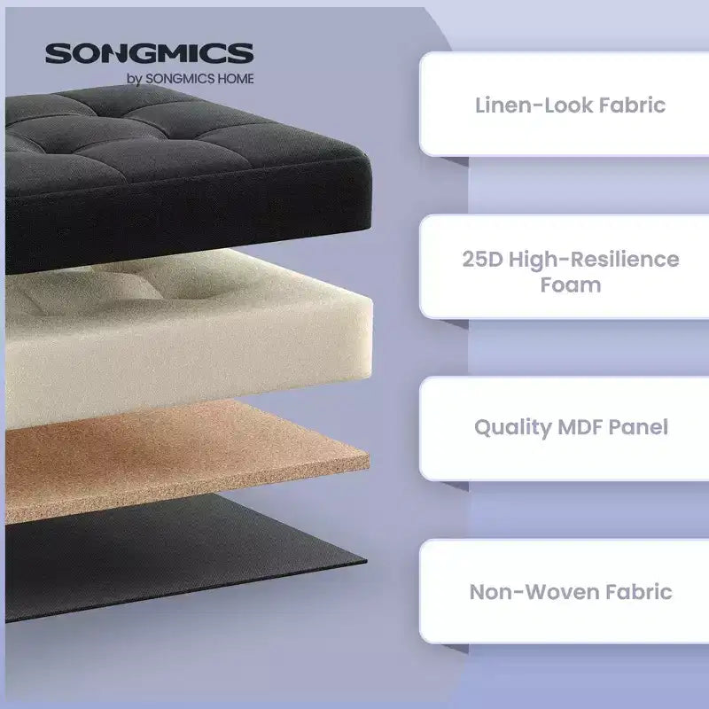 30 Storage Ottoman Bench, Ottoman with Storage, Ottoman Bench, Hold up to 660lb for Living Room