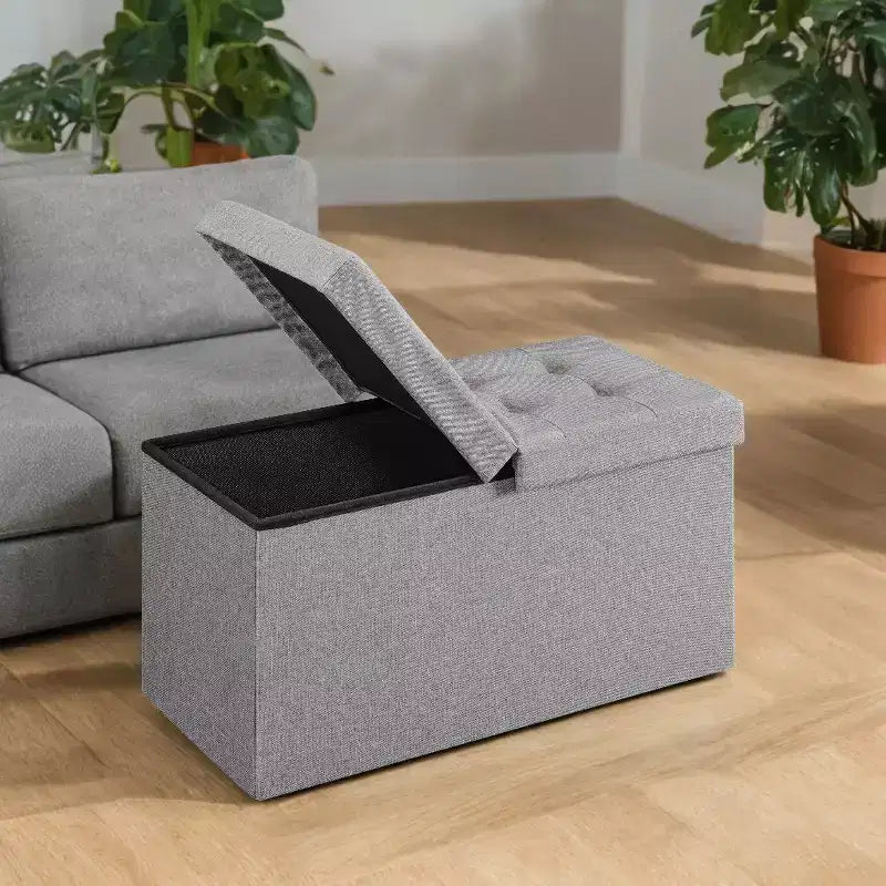 30 Storage Ottoman Bench, Ottoman with Storage, Ottoman Bench, Hold up to 660lb for Living Room
