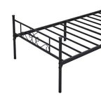 VECELO Twin/Full/Queen/King Size Bed Frame with Headboard&Footboard, Metal Bed Platform, Black