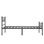 VECELO Twin/Full/Queen/King Size Bed Frame with Headboard&Footboard, Metal Bed Platform, Black