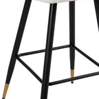 Christopher Knight Home Aveline 30'' Modern Upholstered Bar Stools with Gold-Tipped Metal Legs (Set of 2)