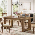 Tavolo da Pranzo da Fattoria Lantine per 4-6 Persone, Tavolo da Cucina in Legno da 160 cm, Tavolo Rettangolare per Sala da Pranzo, Soggiorno, Cucina